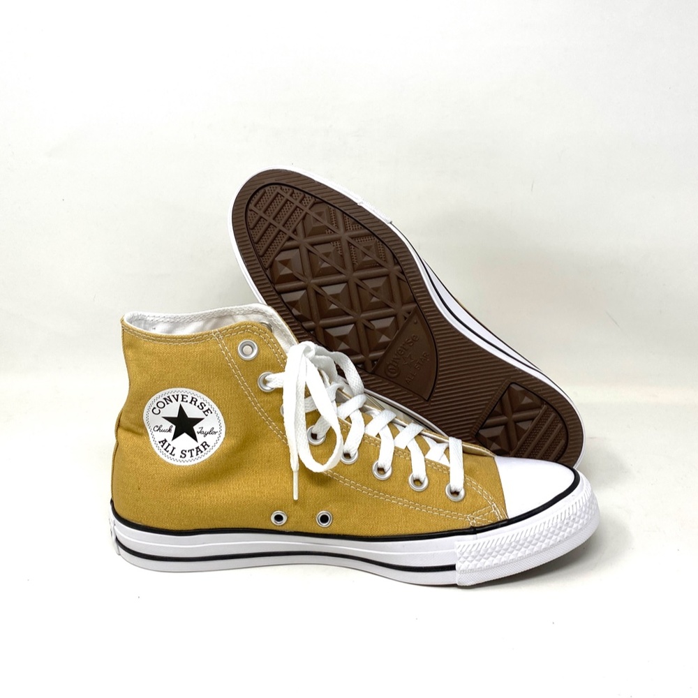 Converse All Star Chuck Taylor High Top Women Gold Dart Canvas Sneakers A04839C - Picture 4 of 9
